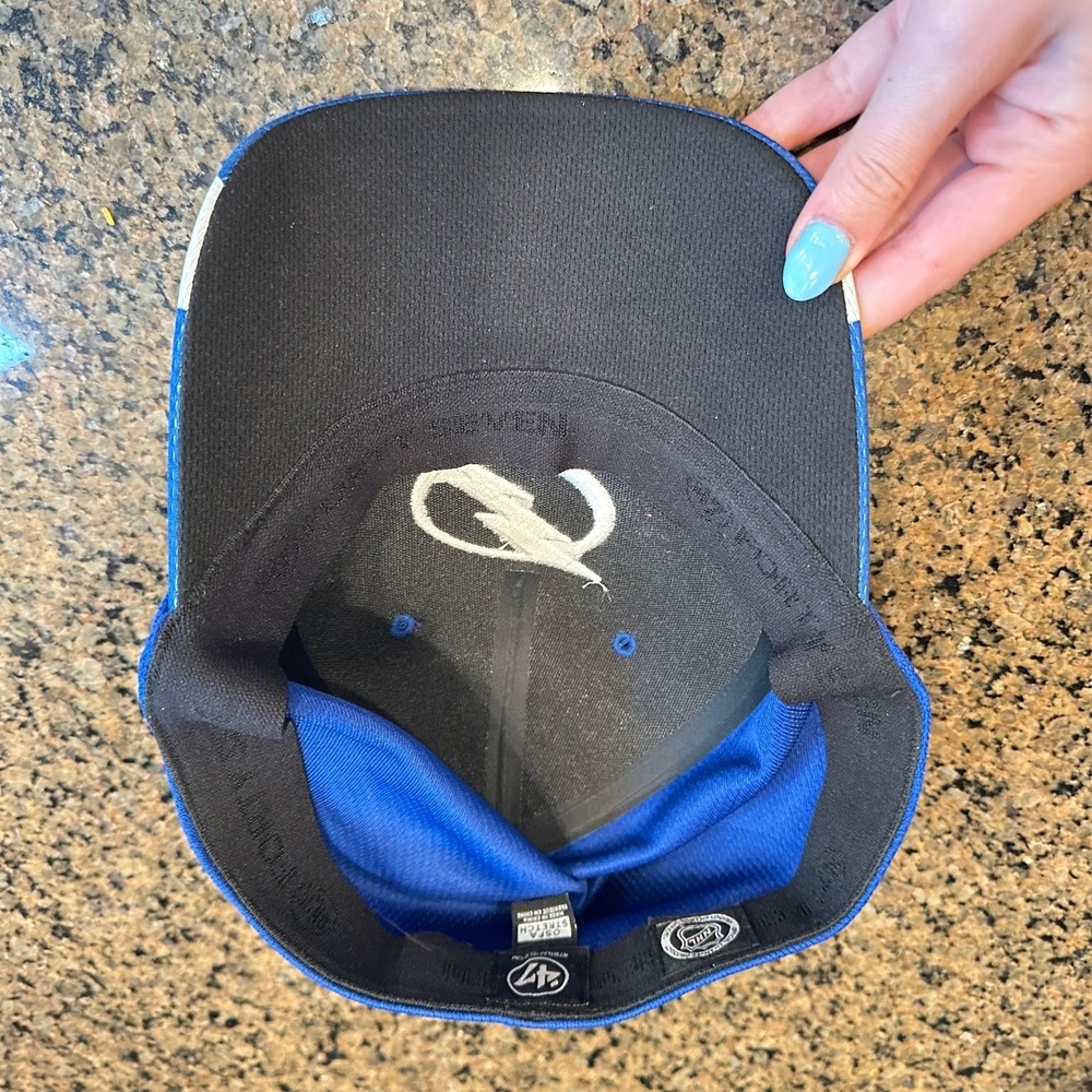 Tampa Bay Lightning '47 Stretch Fit Hat Men's OSFA Royal Blue Baseball Cap - Picture 6 of 7